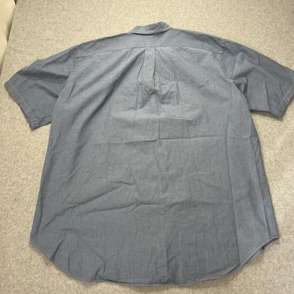 Polo Ralph Lauren Shirt Mens 3XL Tall Blue Button Up Chambray Short Sleeve Solid - Picture 4 of 7